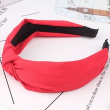 Load image into Gallery viewer, Wide Top Knot Hair Bands For Women Headdress Solid Color Cloth Headband Bezel Girls Hairband Hair Hoop Female Hair Accessories
