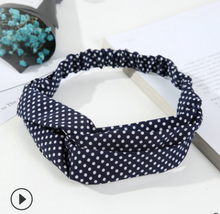 Load image into Gallery viewer, Elastic cross sports hair band ladies Korean headband headband elastic face wash hair accessories