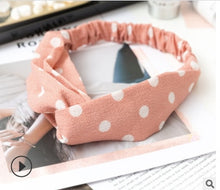 Load image into Gallery viewer, Elastic cross sports hair band ladies Korean headband headband elastic face wash hair accessories