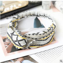 Load image into Gallery viewer, Elastic cross sports hair band ladies Korean headband headband elastic face wash hair accessories