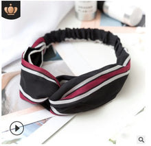 Load image into Gallery viewer, Elastic cross sports hair band ladies Korean headband headband elastic face wash hair accessories
