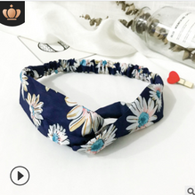 Load image into Gallery viewer, Elastic cross sports hair band ladies Korean headband headband elastic face wash hair accessories