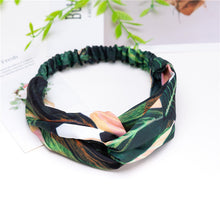 Load image into Gallery viewer, Fashion Cross Knot Headbands Flower Print Elastic Hair Bands Ties Scarf Ribbon Headwear Women Hair Accessories Head Wrap