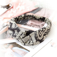 Load image into Gallery viewer, Fashion Cross Knot Headbands Flower Print Elastic Hair Bands Ties Scarf Ribbon Headwear Women Hair Accessories Head Wrap