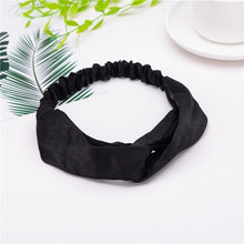 Load image into Gallery viewer, Fashion Cross Knot Headbands Flower Print Elastic Hair Bands Ties Scarf Ribbon Headwear Women Hair Accessories Head Wrap