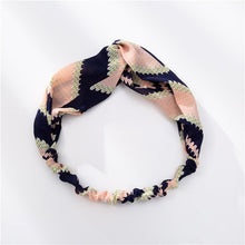 Load image into Gallery viewer, Fashion Cross Knot Headbands Flower Print Elastic Hair Bands Ties Scarf Ribbon Headwear Women Hair Accessories Head Wrap