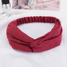 Load image into Gallery viewer, Fashion Cross Knot Headbands Flower Print Elastic Hair Bands Ties Scarf Ribbon Headwear Women Hair Accessories Head Wrap