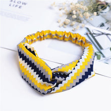 Load image into Gallery viewer, Fashion Cross Knot Headbands Flower Print Elastic Hair Bands Ties Scarf Ribbon Headwear Women Hair Accessories Head Wrap