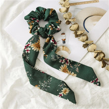 Load image into Gallery viewer, Fashion Cross Knot Headbands Flower Print Elastic Hair Bands Ties Scarf Ribbon Headwear Women Hair Accessories Head Wrap