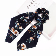 Load image into Gallery viewer, Fashion Cross Knot Headbands Flower Print Elastic Hair Bands Ties Scarf Ribbon Headwear Women Hair Accessories Head Wrap