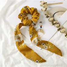 Load image into Gallery viewer, Fashion Cross Knot Headbands Flower Print Elastic Hair Bands Ties Scarf Ribbon Headwear Women Hair Accessories Head Wrap