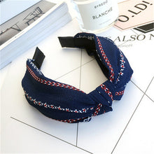 Load image into Gallery viewer, Fashion Cross Knot Headbands Flower Print Elastic Hair Bands Ties Scarf Ribbon Headwear Women Hair Accessories Head Wrap