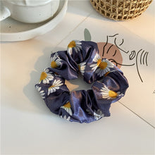 Load image into Gallery viewer, Fashion Lace Daisy Scrunchies Rainbow Gum Hair Tie Women Girls Printed Floral Elastic Hair bands Ponytail Hold Hair Accessories