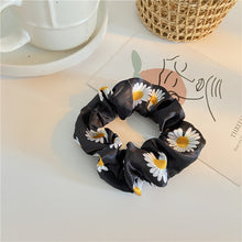 Load image into Gallery viewer, Fashion Lace Daisy Scrunchies Rainbow Gum Hair Tie Women Girls Printed Floral Elastic Hair bands Ponytail Hold Hair Accessories