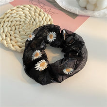 Load image into Gallery viewer, Fashion Lace Daisy Scrunchies Rainbow Gum Hair Tie Women Girls Printed Floral Elastic Hair bands Ponytail Hold Hair Accessories
