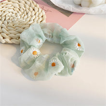 Load image into Gallery viewer, Fashion Lace Daisy Scrunchies Rainbow Gum Hair Tie Women Girls Printed Floral Elastic Hair bands Ponytail Hold Hair Accessories