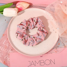 Load image into Gallery viewer, Fashion Lace Daisy Scrunchies Rainbow Gum Hair Tie Women Girls Printed Floral Elastic Hair bands Ponytail Hold Hair Accessories