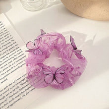 Load image into Gallery viewer, Fashion Lace Daisy Scrunchies Rainbow Gum Hair Tie Women Girls Printed Floral Elastic Hair bands Ponytail Hold Hair Accessories