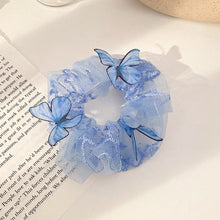 Load image into Gallery viewer, Fashion Lace Daisy Scrunchies Rainbow Gum Hair Tie Women Girls Printed Floral Elastic Hair bands Ponytail Hold Hair Accessories