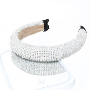CN Baroque Full Crystal Hair Bands For Women Lady Luxury Shiny Padded Diamond Headband Hair Hoop Fashion Hair Accessories