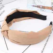 Load image into Gallery viewer, Wide Top Knot Hair Bands For Women Headdress Solid Color Cloth Headband Bezel Girls Hairband Hair Hoop Female Hair Accessories
