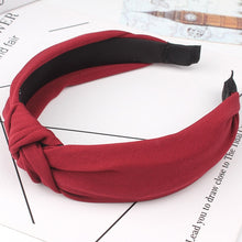 Load image into Gallery viewer, Wide Top Knot Hair Bands For Women Headdress Solid Color Cloth Headband Bezel Girls Hairband Hair Hoop Female Hair Accessories

