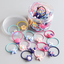 Load image into Gallery viewer, 40PC Sweet Cartoon Resin Children&#39;s series Ponytail Elastic Hair Bands Fashion Girls Flower Head Bands Hair Accessories HeadWear
