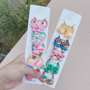 10/20Pcs/SetCartoon Animals Fruit Headbands For Kids Girls Elastic Hair Bands 2020 New Rubber Hair Accessories Fashion Jewelry