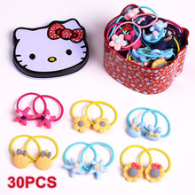 Load image into Gallery viewer, 40PC Sweet Cartoon Resin Children&#39;s series Ponytail Elastic Hair Bands Fashion Girls Flower Head Bands Hair Accessories HeadWear

