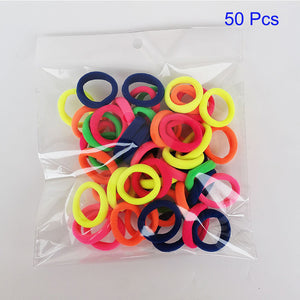 50/100pcs/Pack Girls Small Elastic Hair Bands Colorful Nylon Children Ponytail Holder Rubber Bands Hair Accessories For Kids